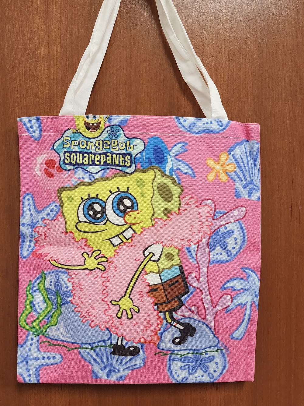 SpongeBob SquarePants Pink Tote Bag